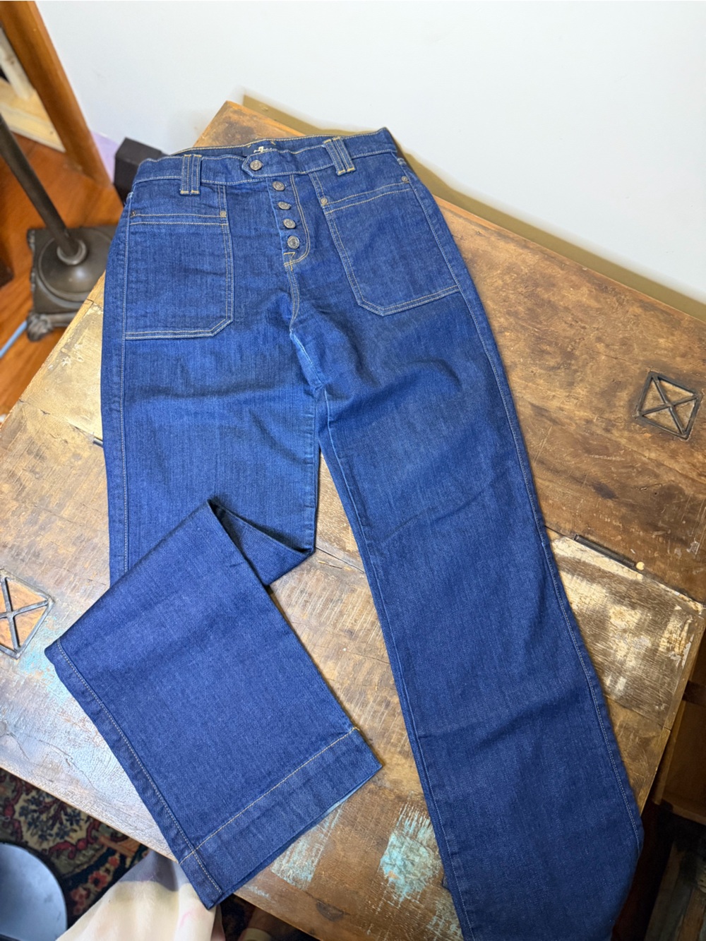 7 For All Mankind Indigo Denim Jeans